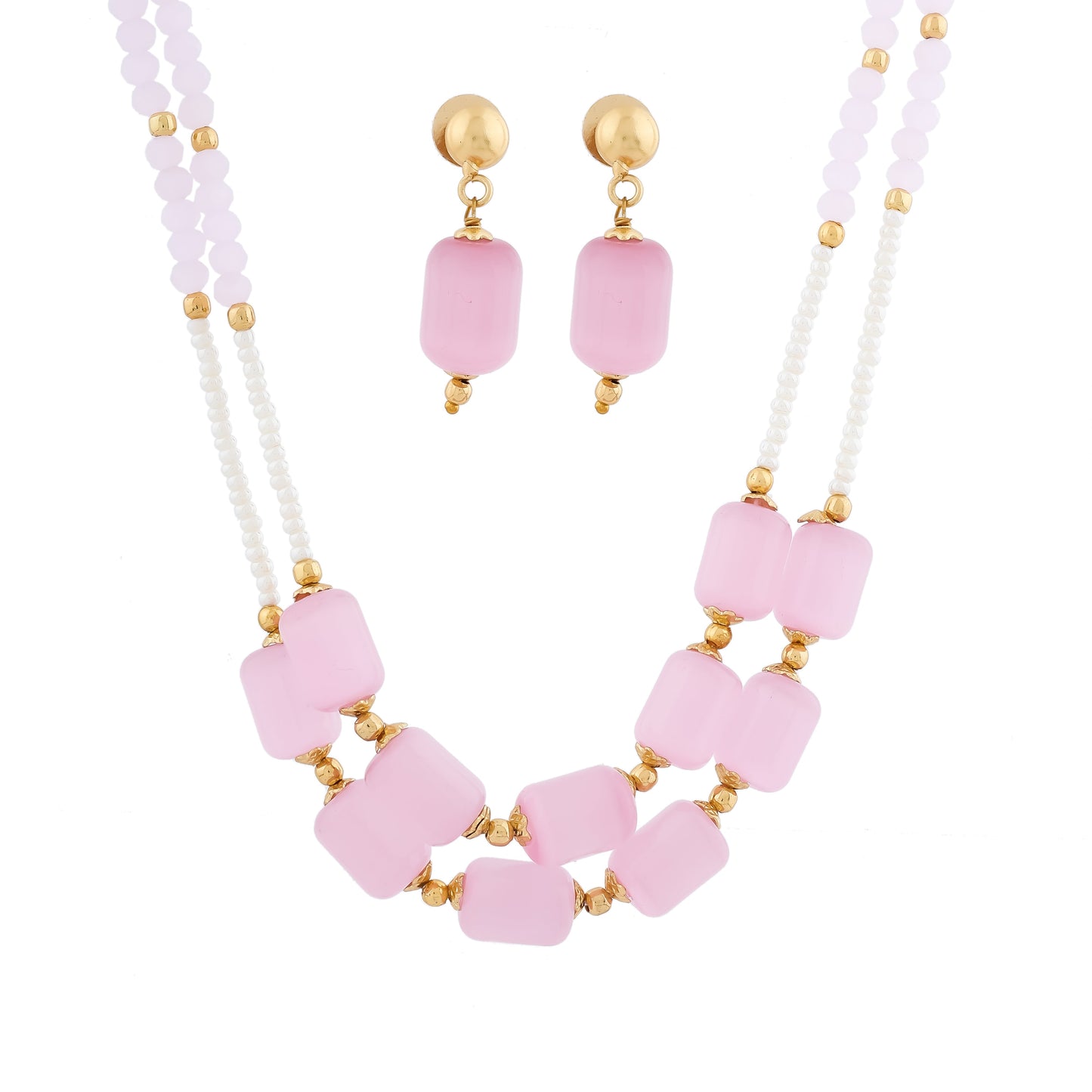 Blush Elegance Beaded Mala Set
