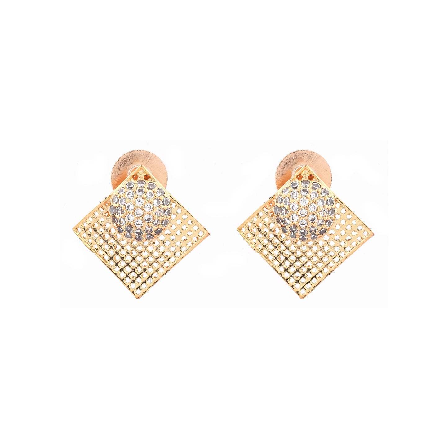 Golden Radiance Stud Earrings