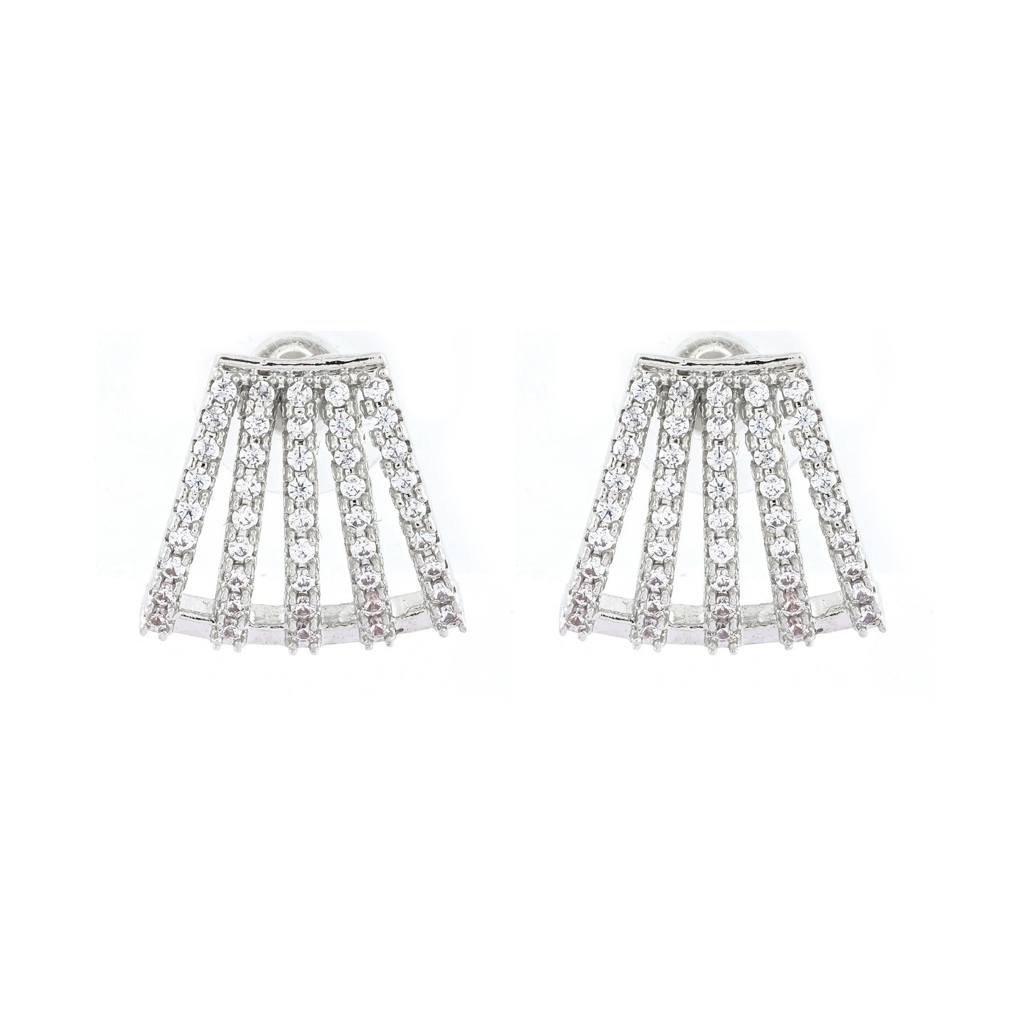 Dazzling Fan-Style Earrings