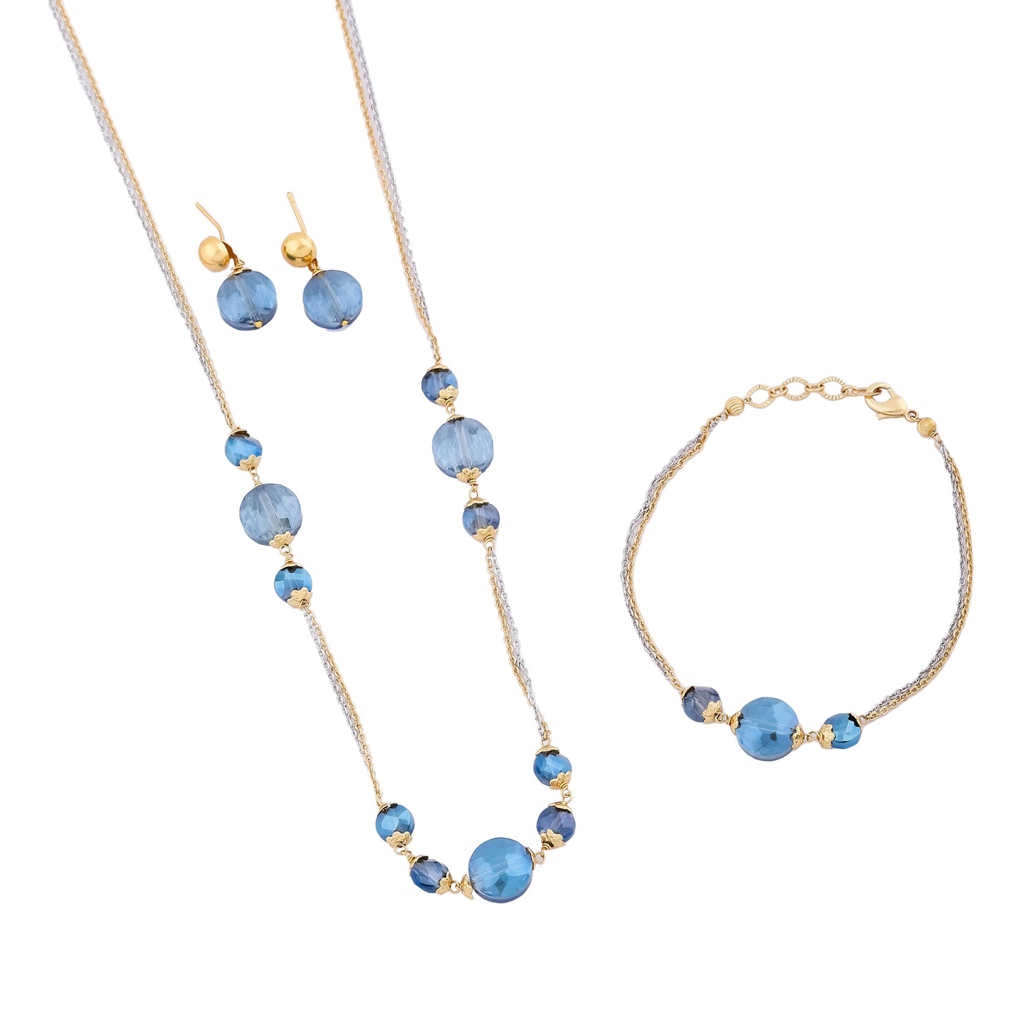 Azure Crystal Mala Set