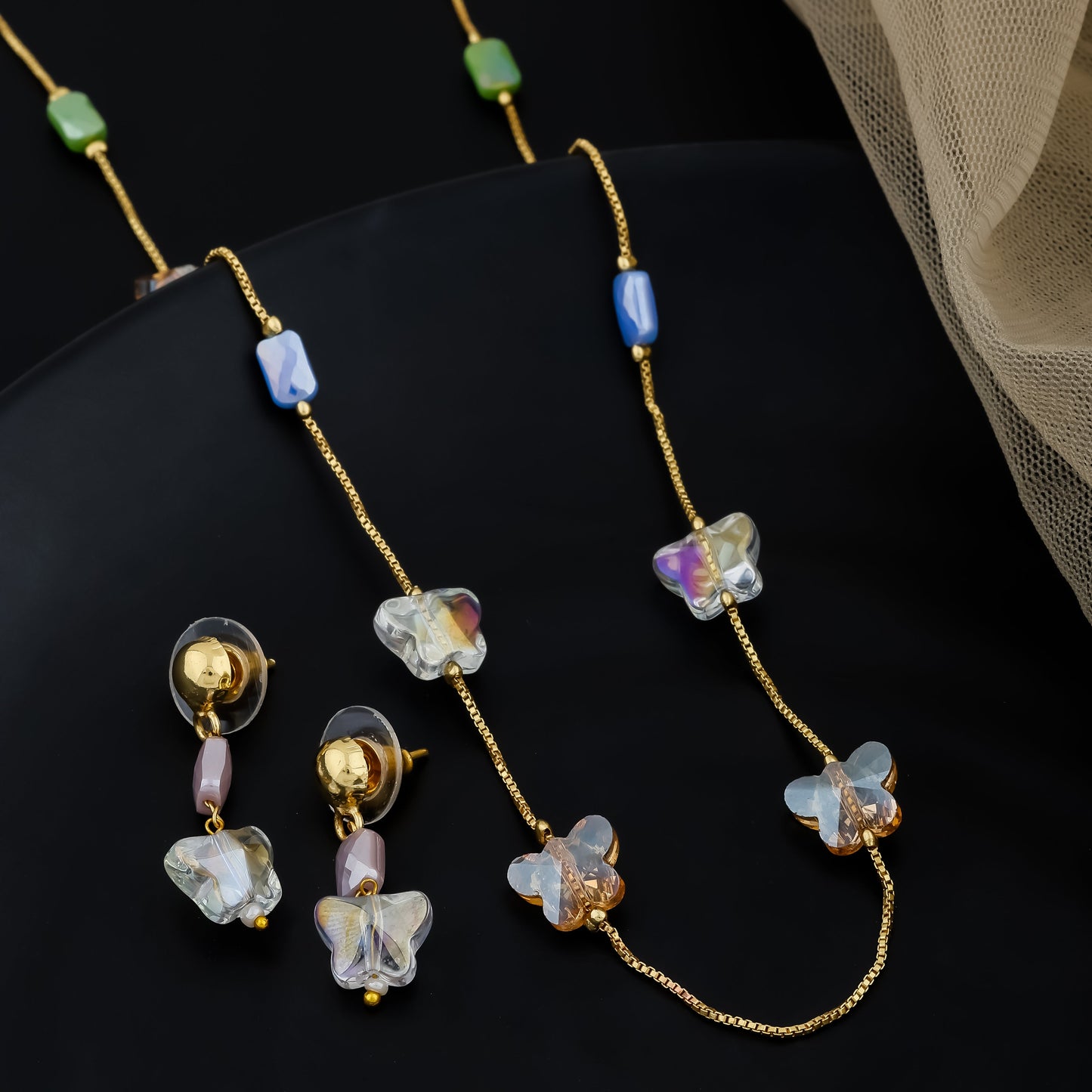 Butterfly Crystal Mala Set