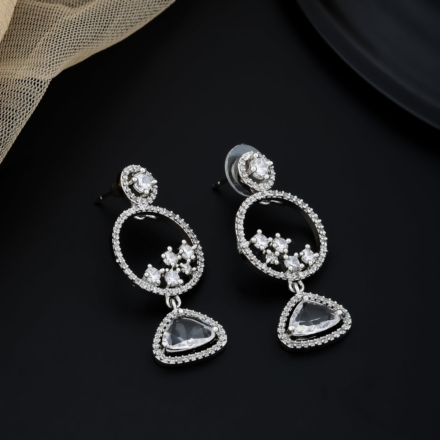 Celestial Halo Drop Earrings