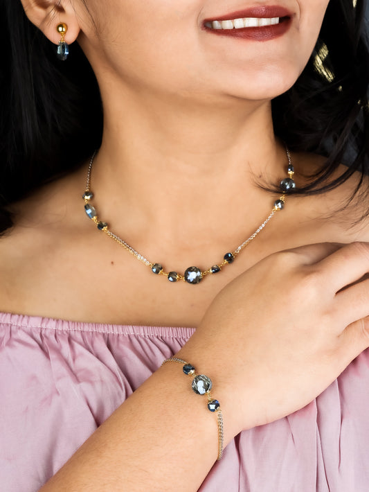 Azure Crystal Mala Set