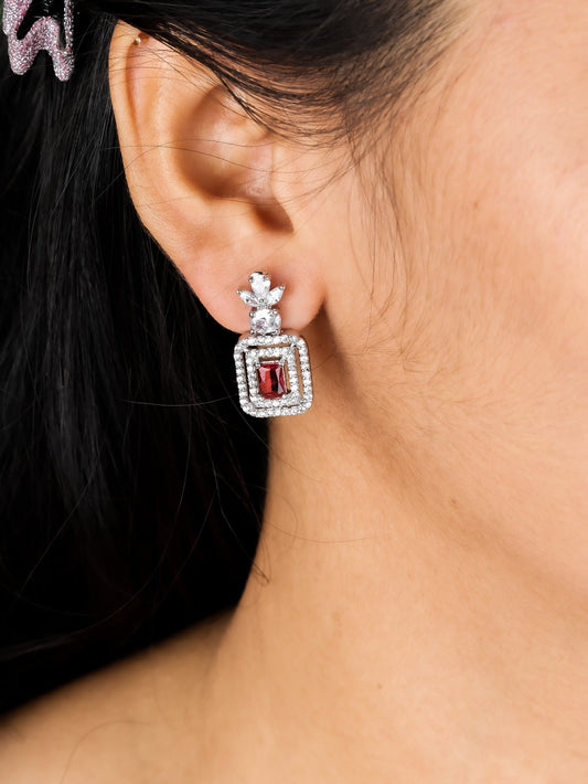 Radiant Ruby Stud Earrings