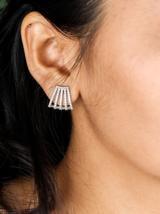 Dazzling Fan-Style Earrings