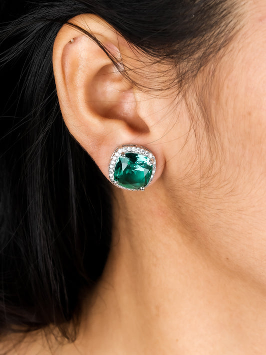 Radiant Aqua Stud Earrings