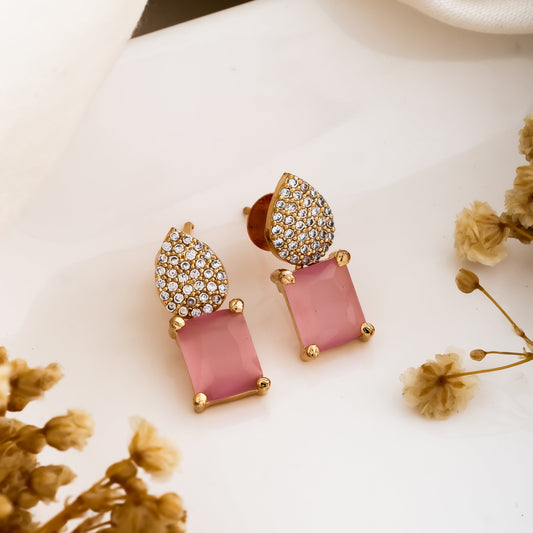 Blush Radiance Drop Earrings