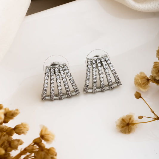 Dazzling Fan-Style Earrings